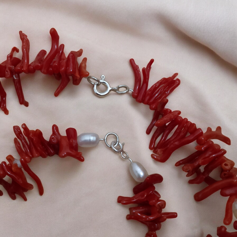 طقم من المرجان  بفواصل لؤلؤ  - صورة 4