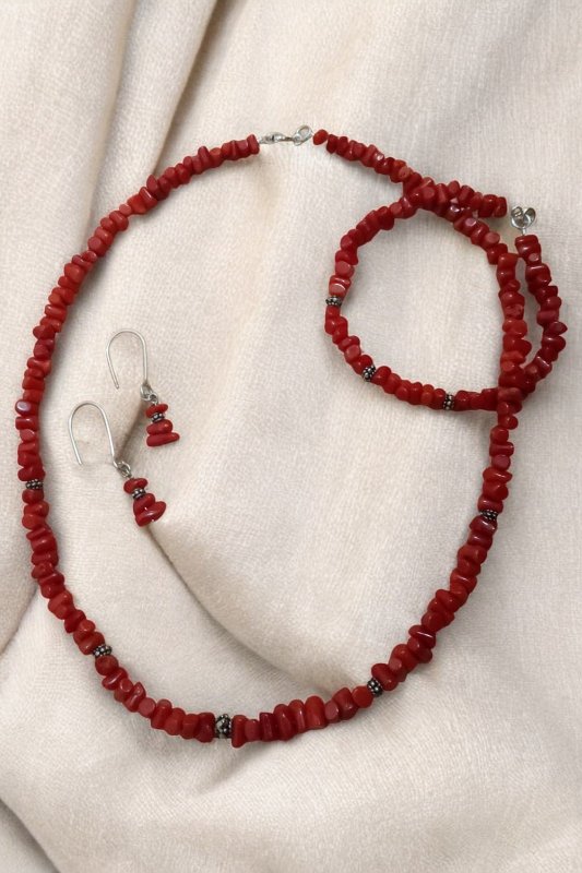 طقم مرجان قبائلي أصيل – أناقة التراث ولمسة عصرية - صورة 2